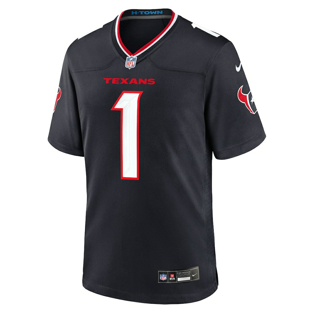 Nike Number 1 Groom Houston Texans Game Jersey Navy
