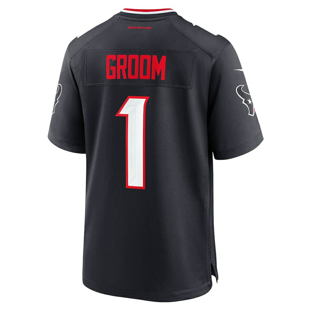 Nike Number 1 Groom Houston Texans Game Jersey Navy