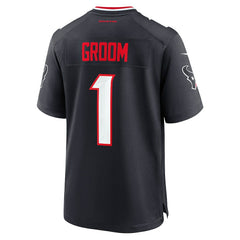 Nike Number 1 Groom Houston Texans Game Jersey Navy
