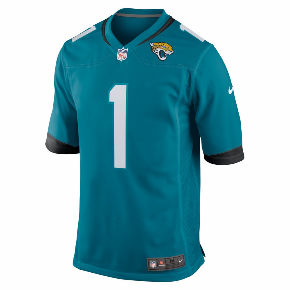 Nike Number 1 Groom Jacksonville Jaguars Game Jersey Teal