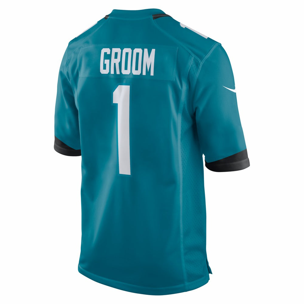 Nike Number 1 Groom Jacksonville Jaguars Game Jersey Teal