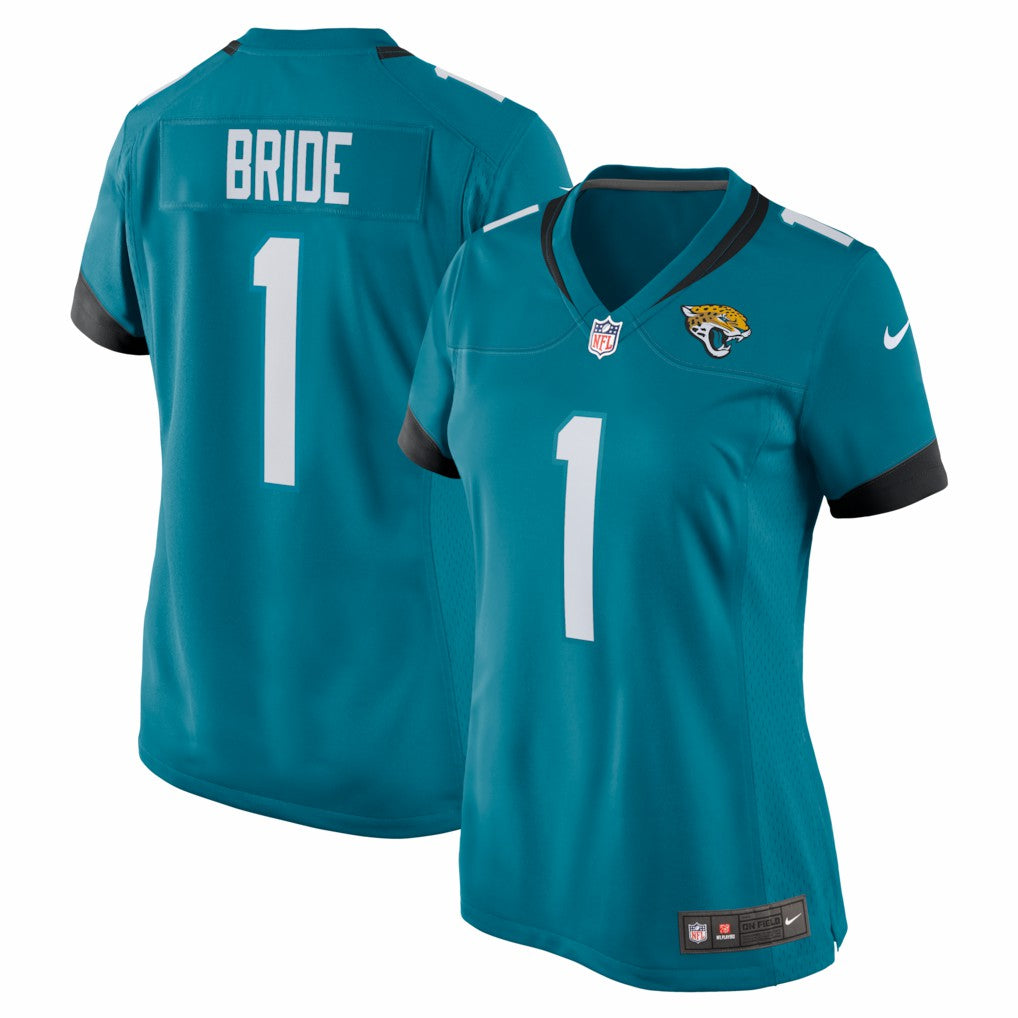 Nike Number 1 Bride Jacksonville Jaguars Women's Game Jersey Teal