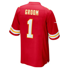 Nike Number 1 Groom Kansas City Chiefs Game Jersey Red