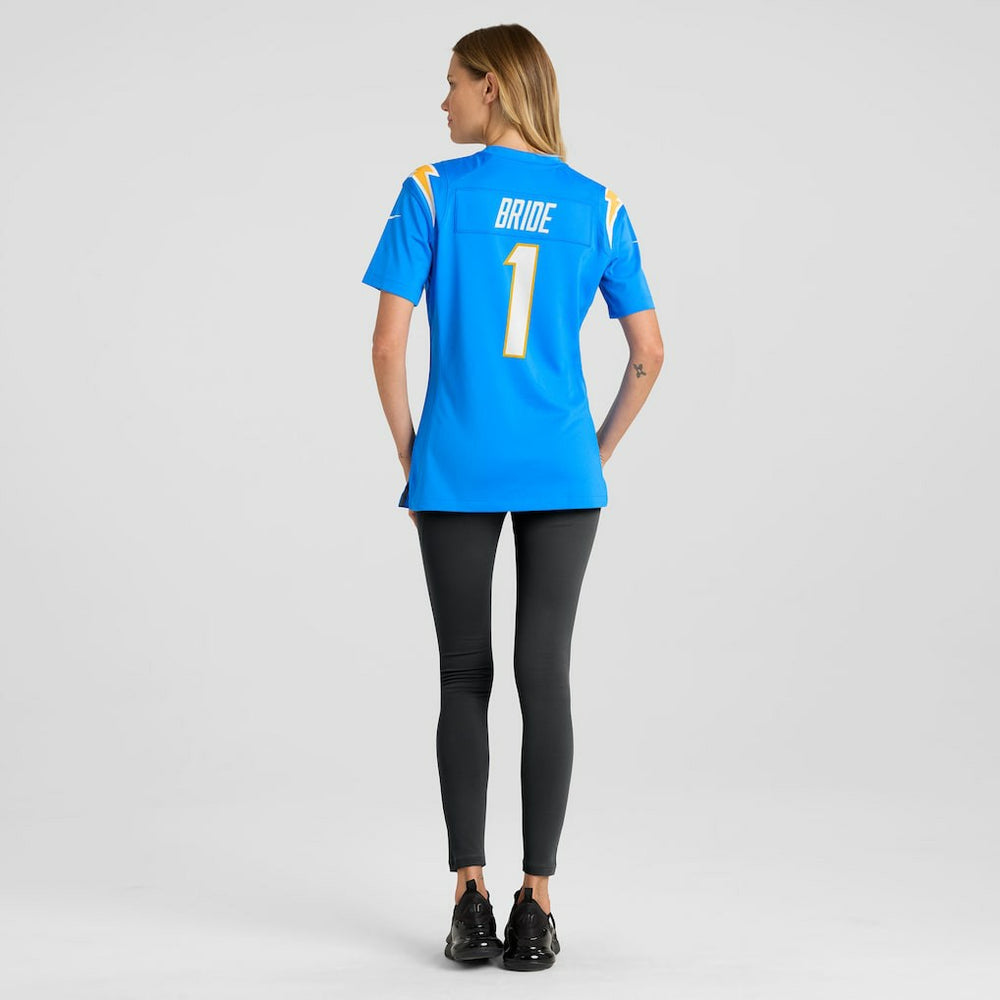 Nike Number 1 Bride Los Angeles Chargers Women's Game Jersey Powder Blue