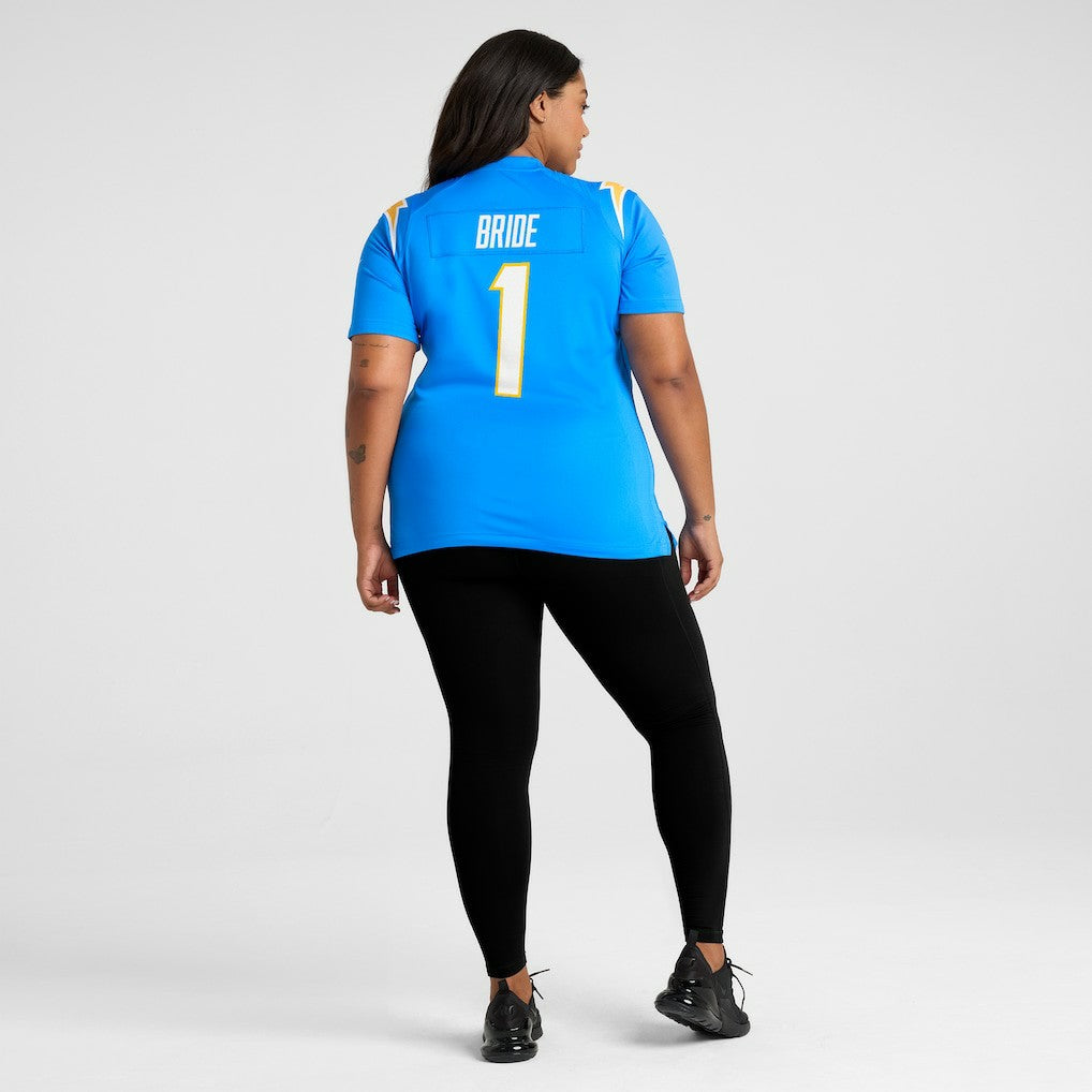 Nike Number 1 Bride Los Angeles Chargers Women's Game Jersey Powder Blue