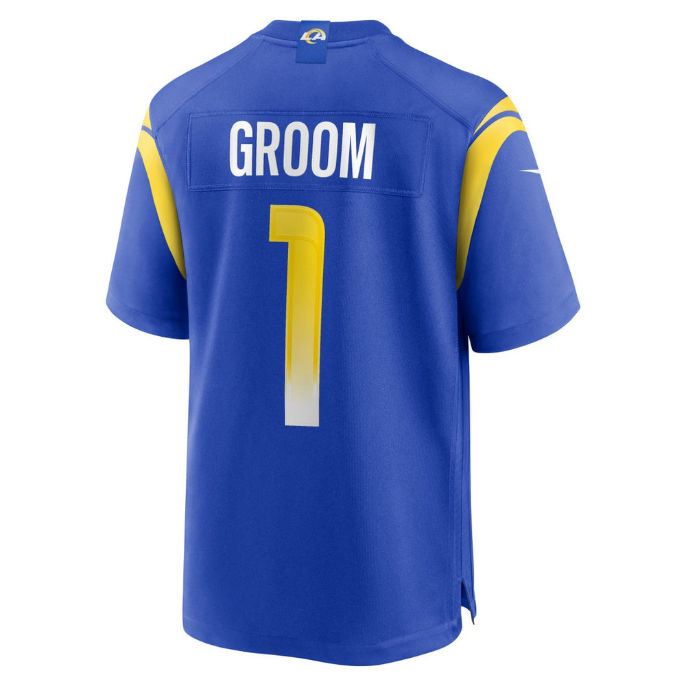 Nike Number 1 Groom Los Angeles Rams Game Jersey Royal