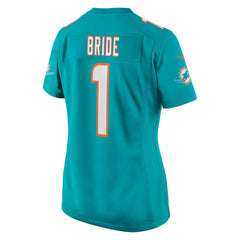 Nike Number 1 Bride Miami Dolphins Women's Game Jersey Aqua