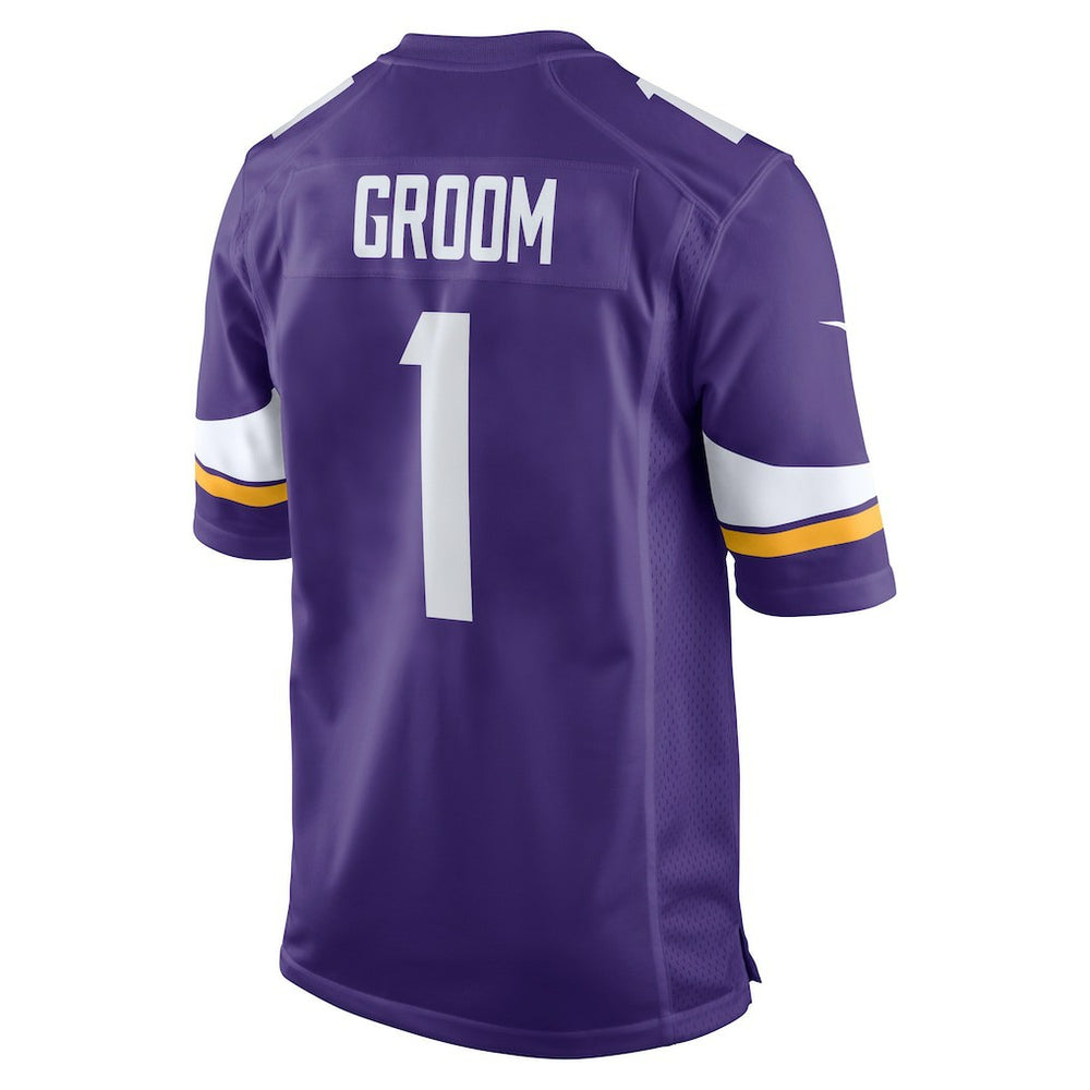 Nike Number 1 Groom Minnesota Vikings Game Jersey Purple
