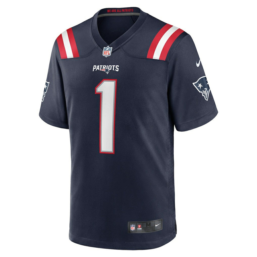 Nike Number 1 Groom New England Patriots Game Jersey Navy