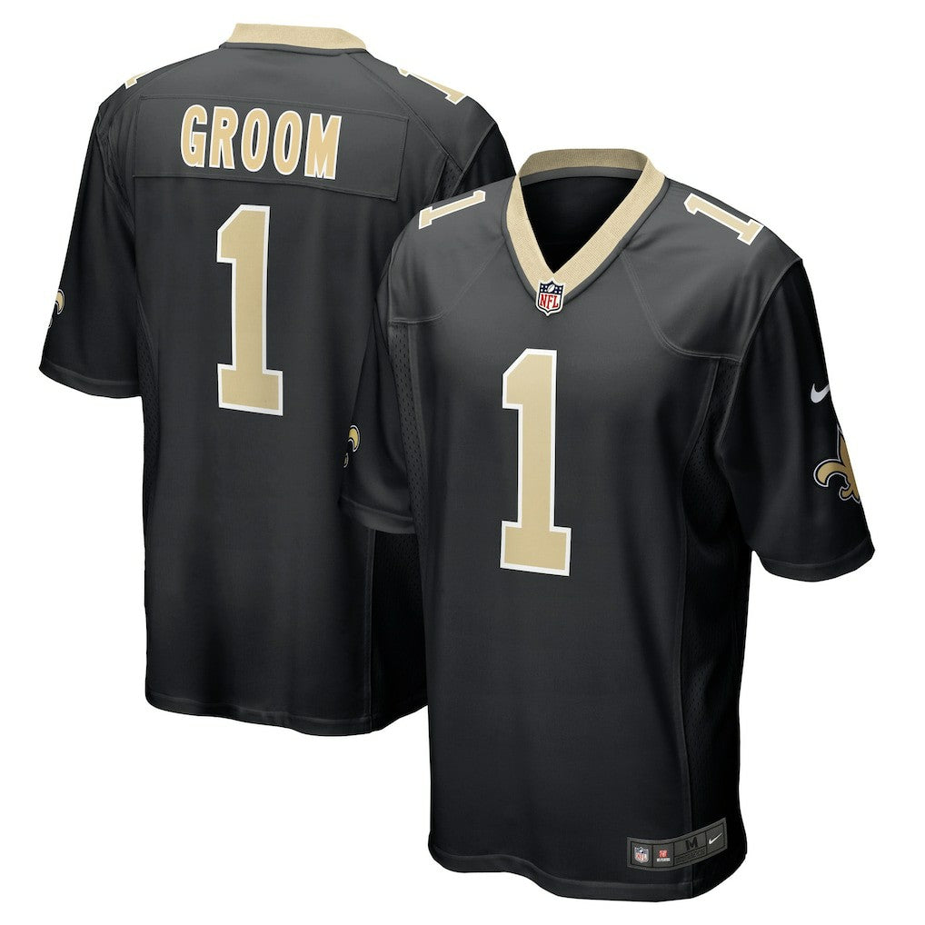 Nike Number 1 Groom New Orleans Saints Game Jersey Black