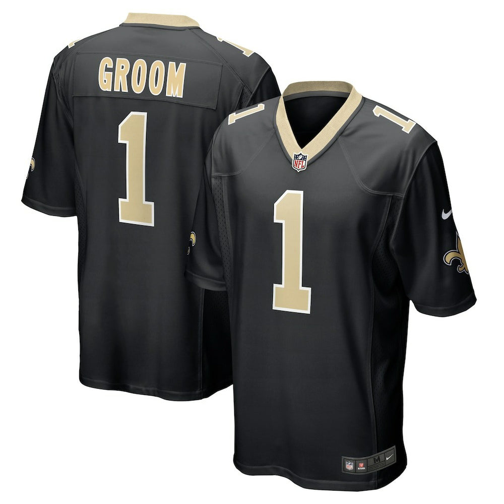 Nike Number 1 Groom New Orleans Saints Game Jersey Black