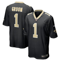 Nike Number 1 Groom New Orleans Saints Game Jersey Black