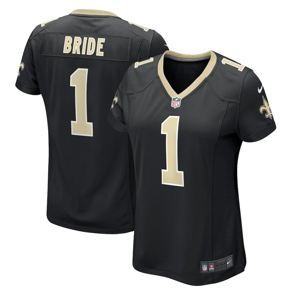Nike Number 1 Bride New Orleans Saints Women's Game Jersey Black
