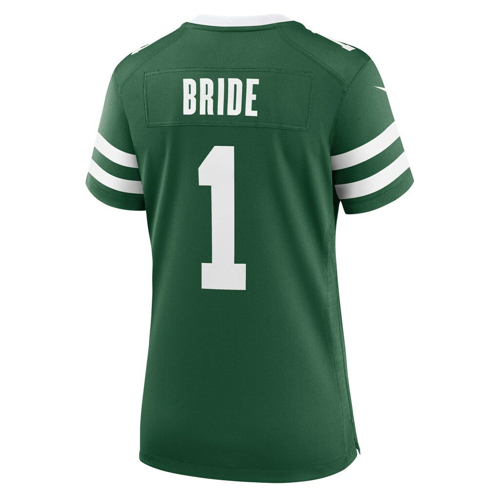 Nike Number 1 Bride New York Jets Women's Game Jersey Legacy Green