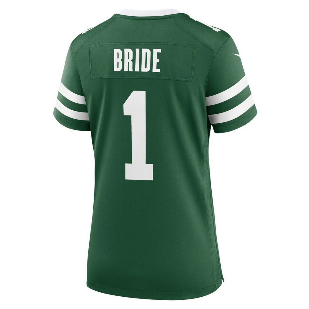 Nike Number 1 Bride New York Jets Women's Game Jersey Legacy Green