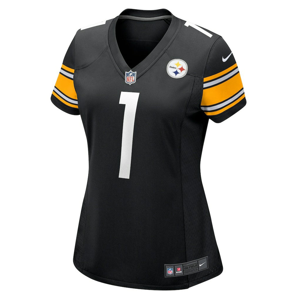 Nike Number 1 Bride Pittsburgh Steelers Women's Game Jersey Black