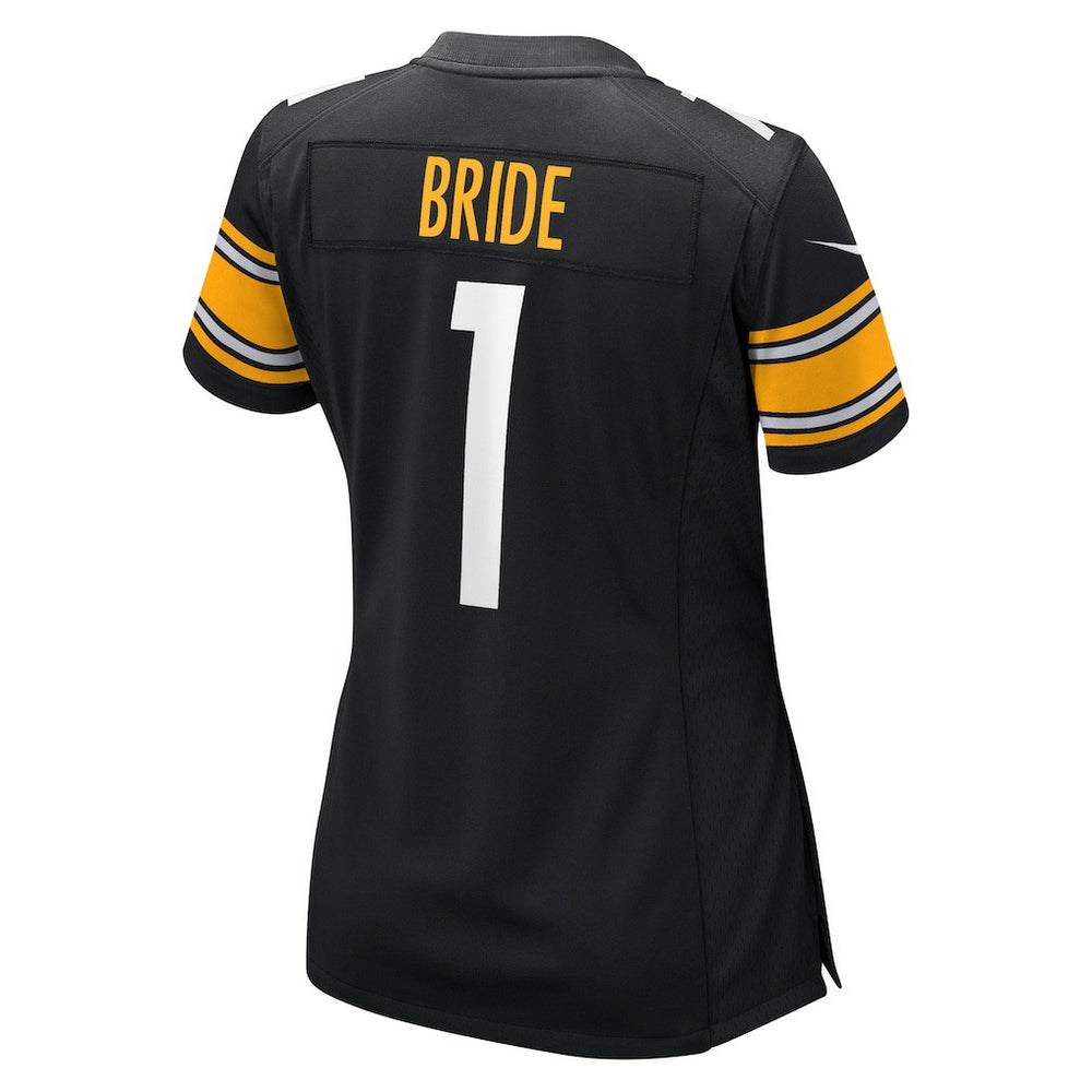Nike Number 1 Bride Pittsburgh Steelers Women's Game Jersey Black
