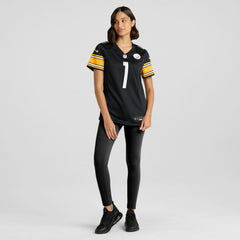 Nike Number 1 Bride Pittsburgh Steelers Women's Game Jersey Black