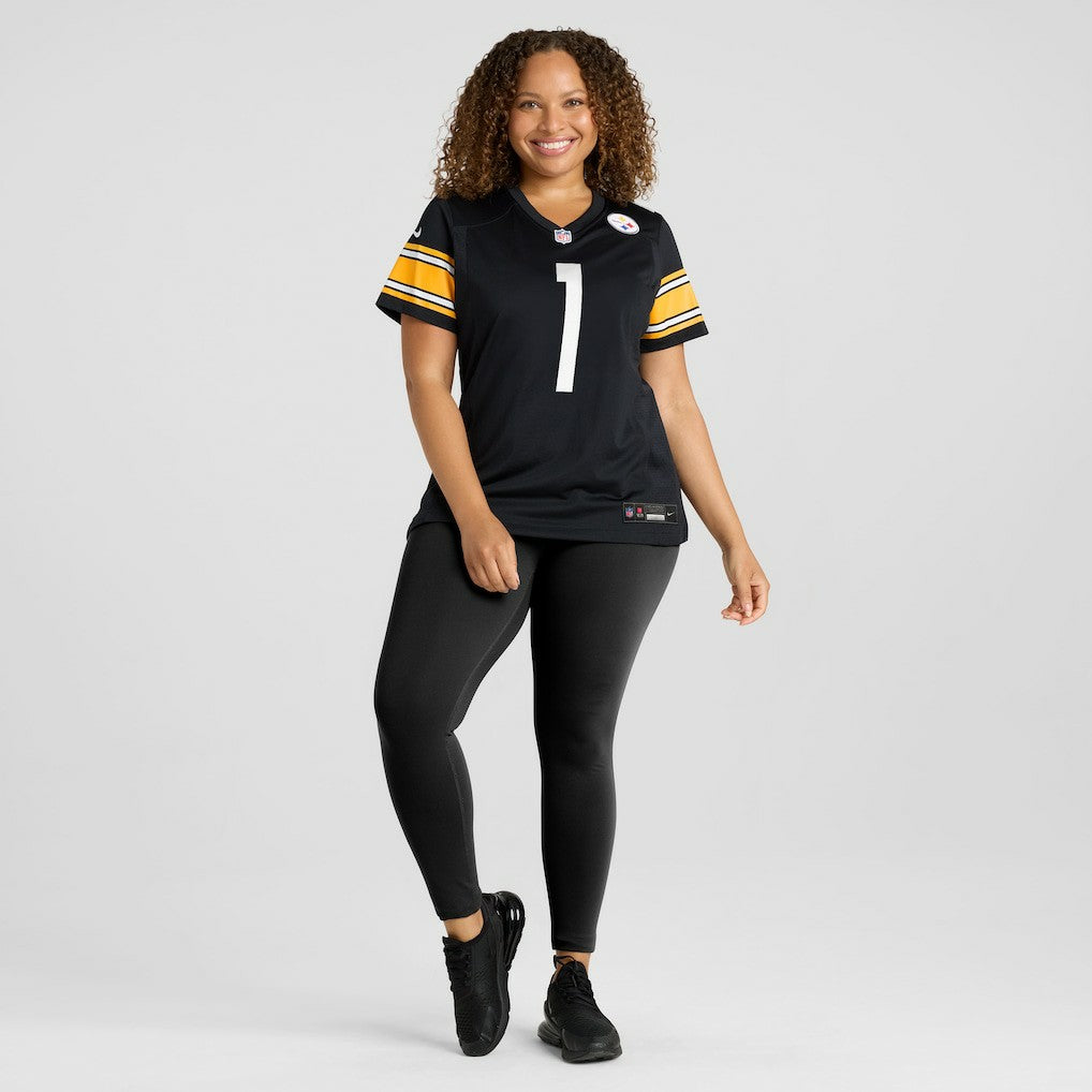 Nike Number 1 Bride Pittsburgh Steelers Women's Game Jersey Black
