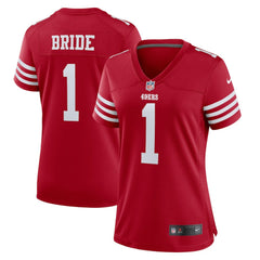 Nike Number 1 Bride San Francisco 49ers Women's Game Jersey Scarlet