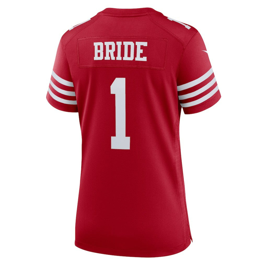 Nike Number 1 Bride San Francisco 49ers Women's Game Jersey Scarlet