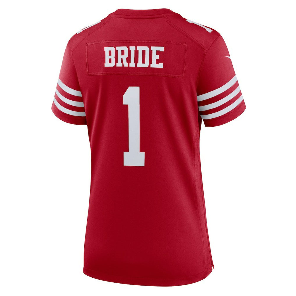 Nike Number 1 Bride San Francisco 49ers Women's Game Jersey Scarlet