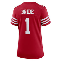 Nike Number 1 Bride San Francisco 49ers Women's Game Jersey Scarlet