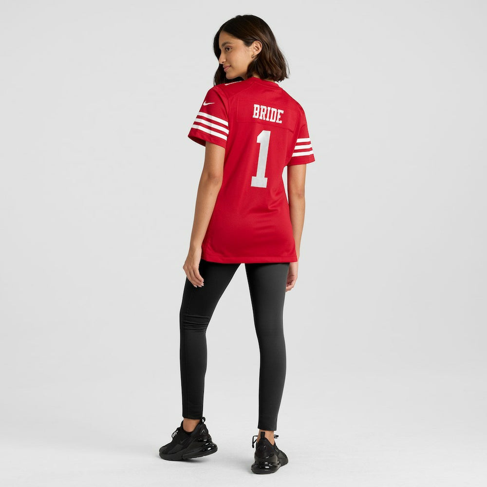 Nike Number 1 Bride San Francisco 49ers Women's Game Jersey Scarlet