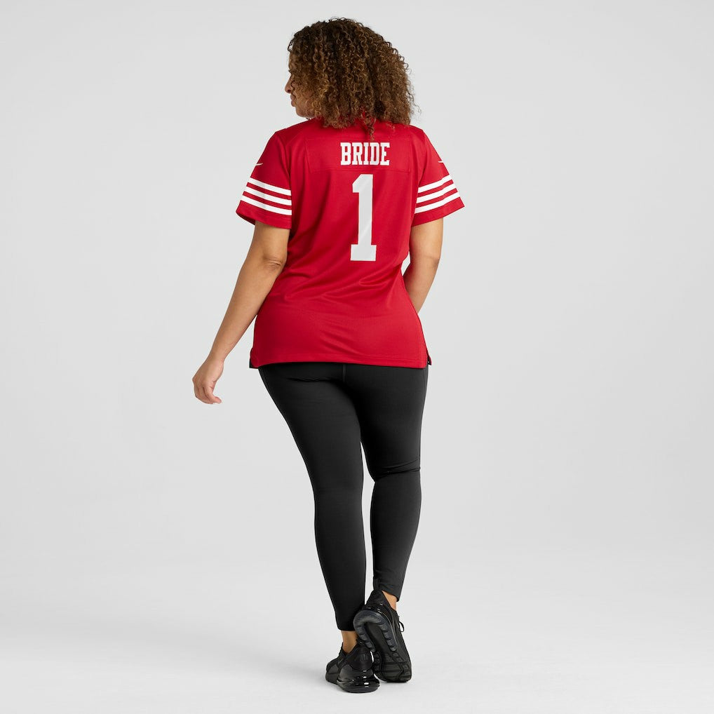 Nike Number 1 Bride San Francisco 49ers Women's Game Jersey Scarlet