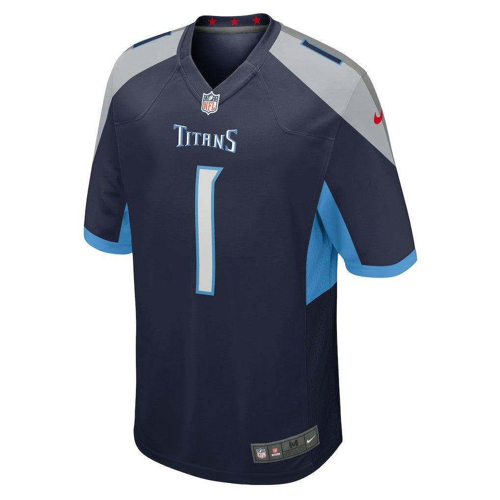 Nike Number 1 Groom Tennessee Titans Game Jersey Navy