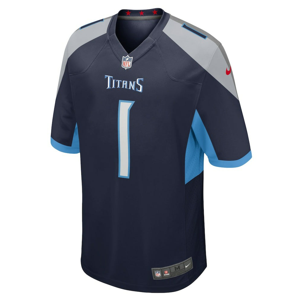 Nike Number 1 Groom Tennessee Titans Game Jersey Navy