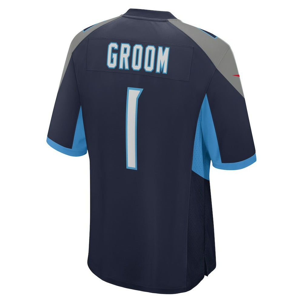 Nike Number 1 Groom Tennessee Titans Game Jersey Navy