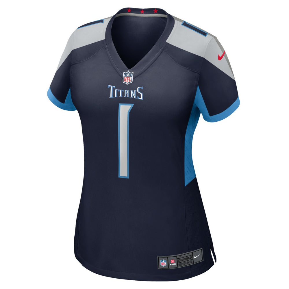 Nike Number 1 Bride Tennessee Titans Women's Game Jersey Navy