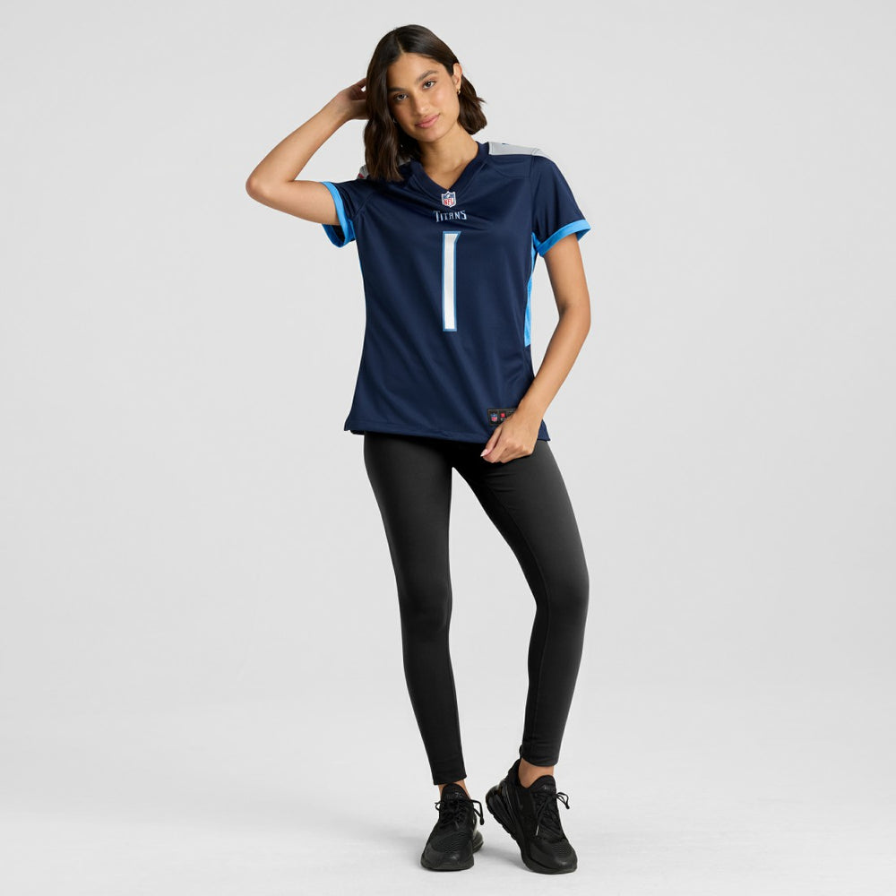 Nike Number 1 Bride Tennessee Titans Women's Game Jersey Navy