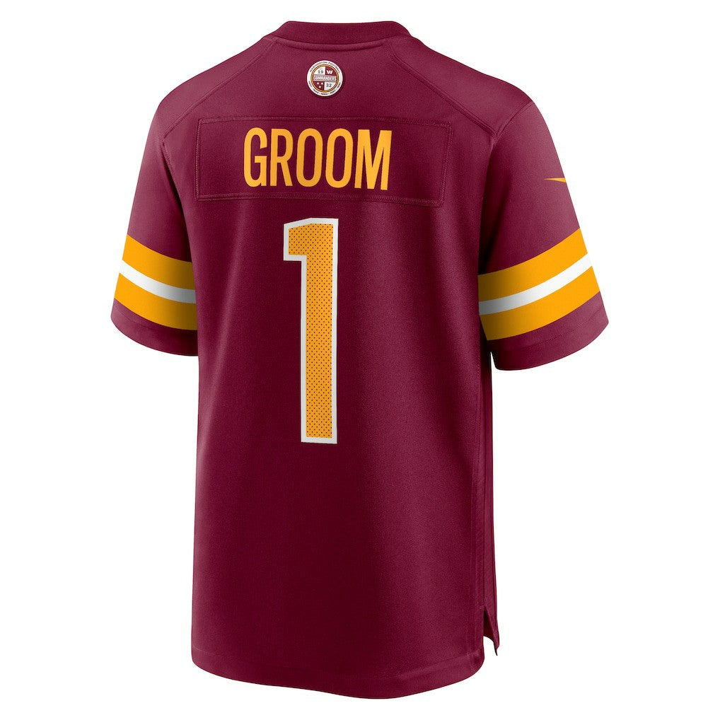 Nike Number 1 Groom Washington Commanders Game Jersey Burgundy