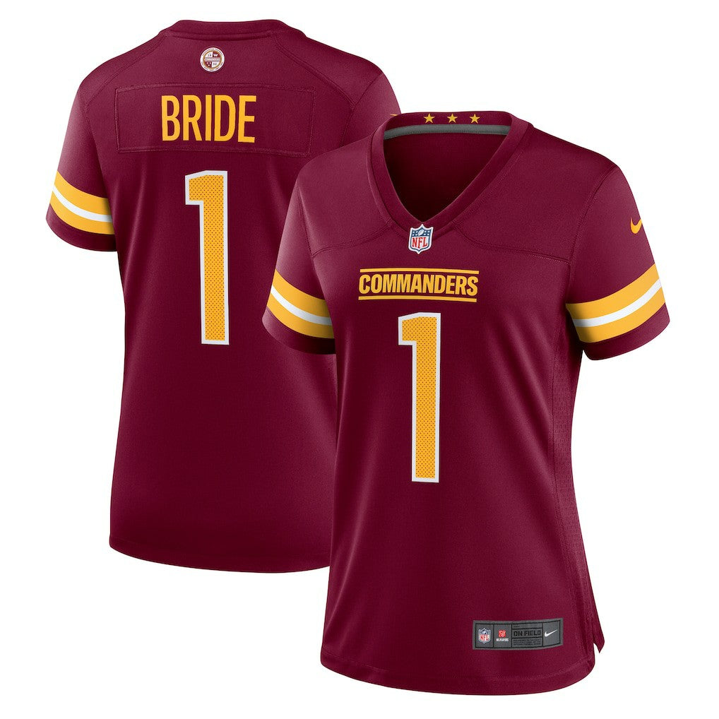 Nike Number 1 Bride Washington Commanders Women's Game Jersey Burgundy