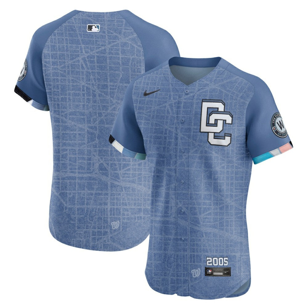 Washington Nationals Nike 2025 City Connect Elite Jersey - Blue - Nike Lifestyle