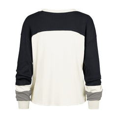 47 brand Dallas Cowboys '47 Women's Double Header Curve Raglan Long Sleeve Crop Top Cream