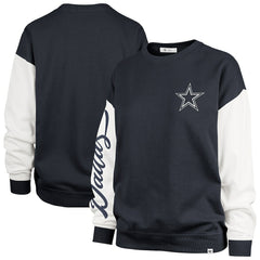 47 brand Dallas Cowboys '47 Women's Double Header Rise Andie Pullover Sweatshirt Blue