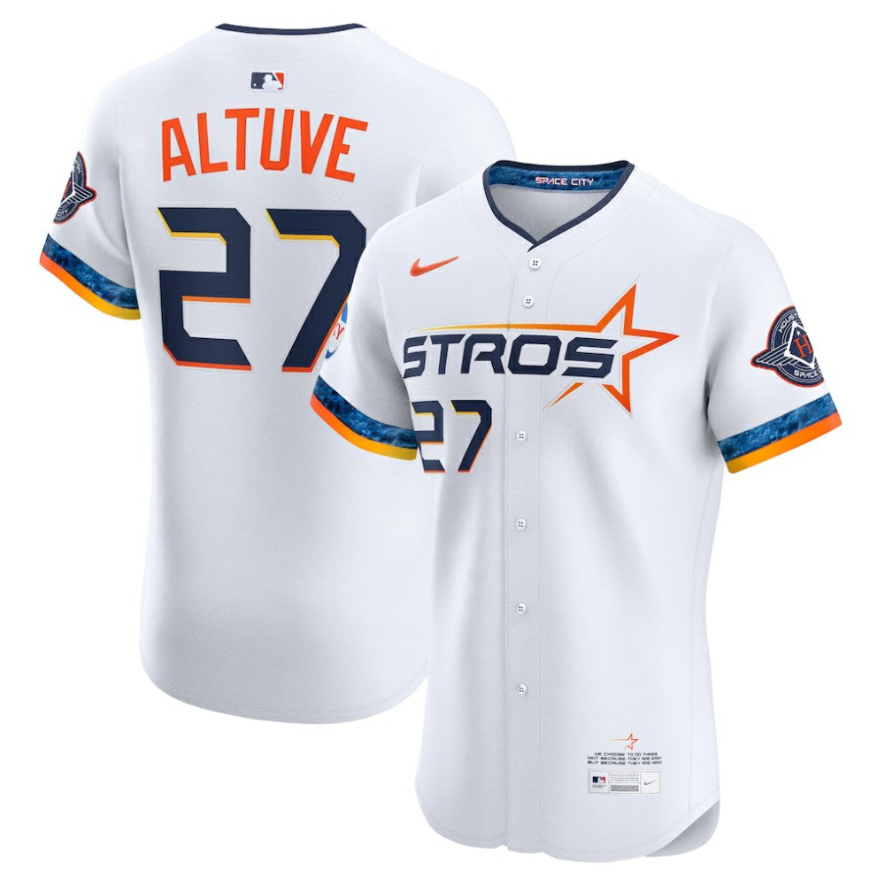 Jose Altuve Houston Astros Nike 2025 City Connect Elite Player Jersey - White - Nike Online