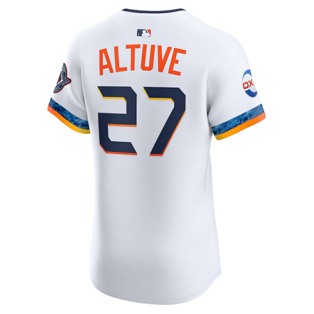 Jose Altuve Houston Astros Nike 2025 City Connect Elite Player Jersey - White - Nike Online