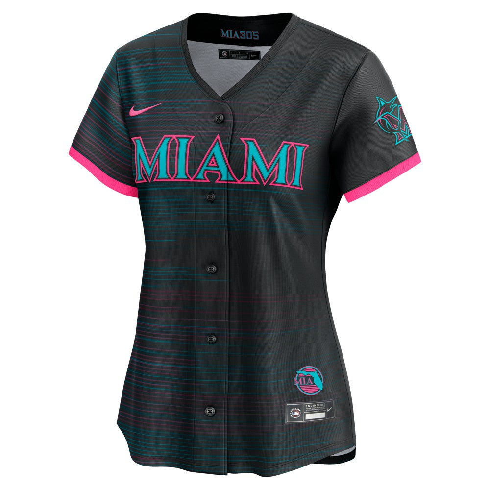 Miami Marlins Nike Women's 2025 City Connect Limited Jersey - Black - Nike Online