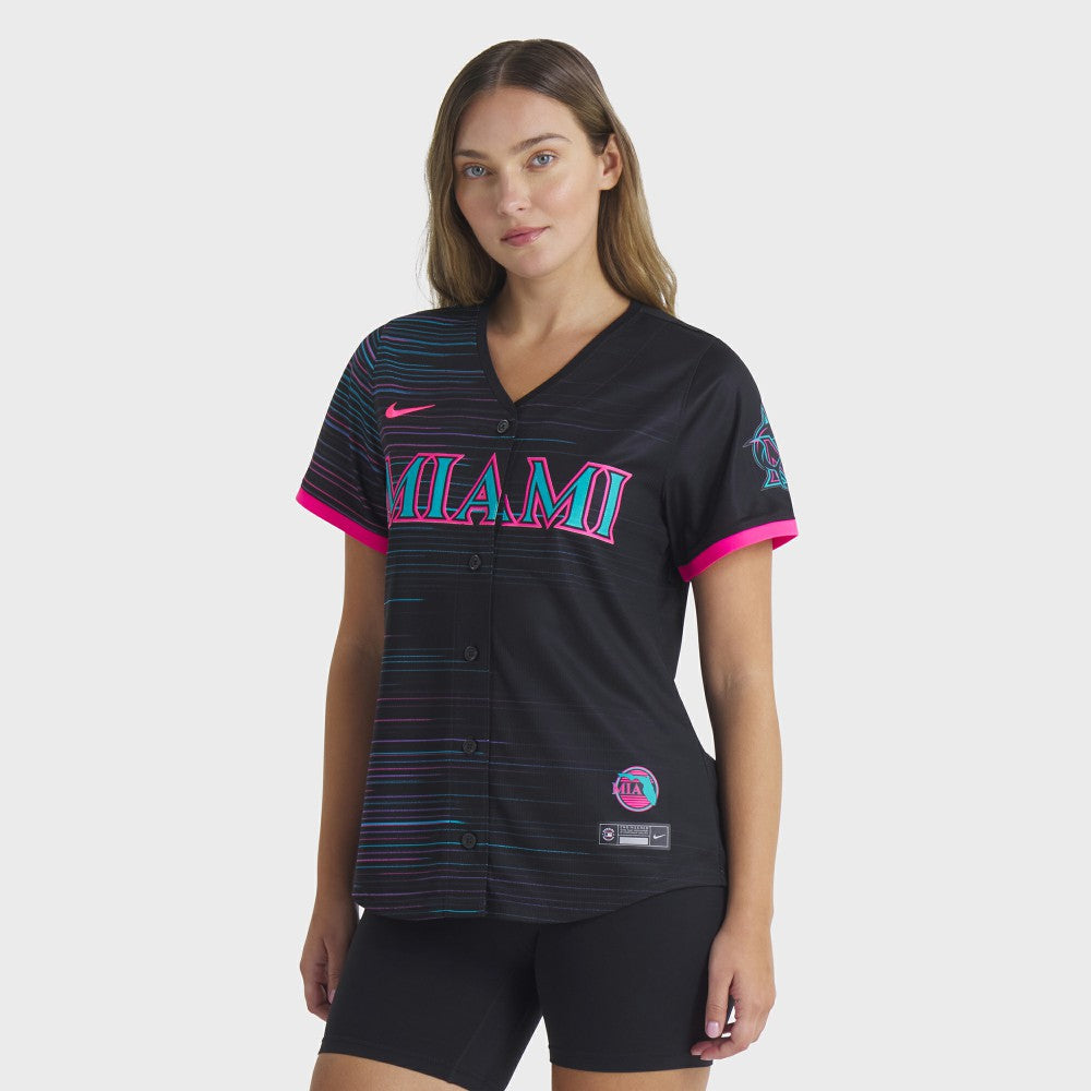 Miami Marlins Nike Women's 2025 City Connect Limited Jersey - Black - Nike Online
