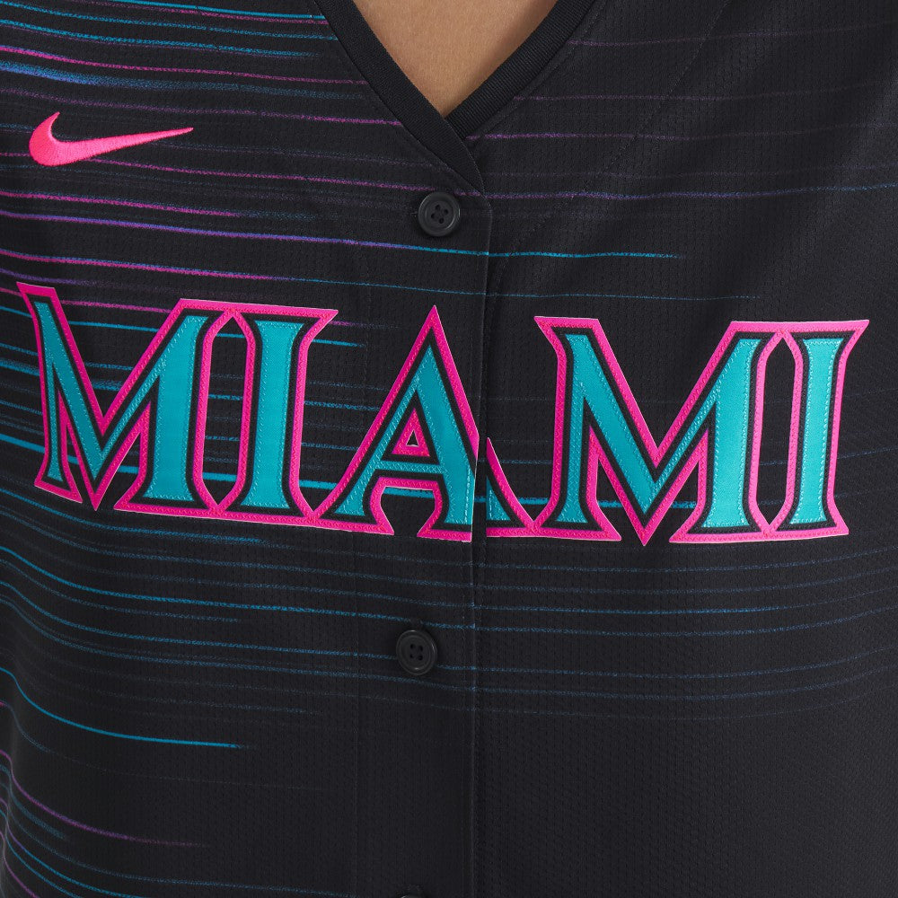 Miami Marlins Nike Women's 2025 City Connect Limited Jersey - Black - Nike Online