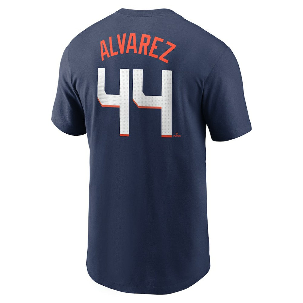 Yordan Alvarez Houston Astros Nike 2025 City Connect Fuse Name & Number T-Shirt - Navy - Nike Online