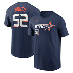 Bryan Abreu Houston Astros Nike 2025 City Connect Fuse Name & Number T-Shirt - Navy - Nike Lifestyle