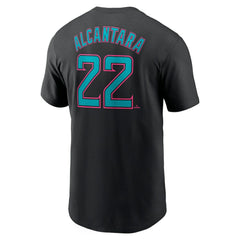 Sandy Alcantara Miami Marlins Nike 2025 City Connect Fuse Name & Number T-Shirt - Black - Nike Lifestyle