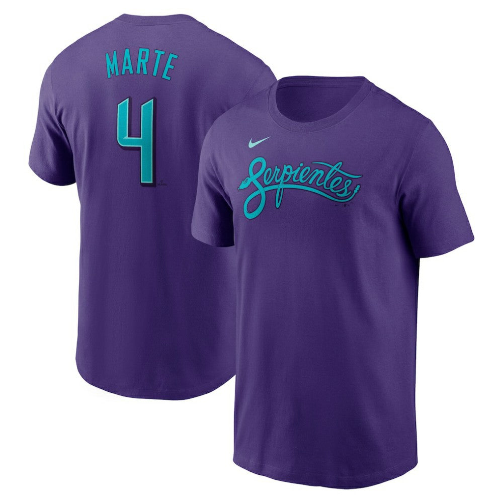 Ketel Marte Arizona Diamondbacks Nike 2025 City Connect Fuse Name & Number T-Shirt - Purple - Nike on Sale
