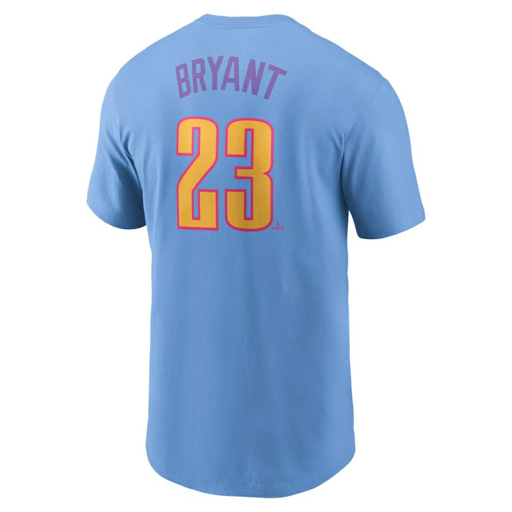 Kris Bryant Colorado Rockies Nike 2025 City Connect Fuse Name & Number T-Shirt - Light Blue - Nike Discount