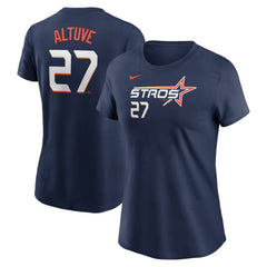 Jose Altuve Houston Astros Nike Women's 2025 City Connect Fuse Name & Number T-Shirt - Navy - Nike Discount